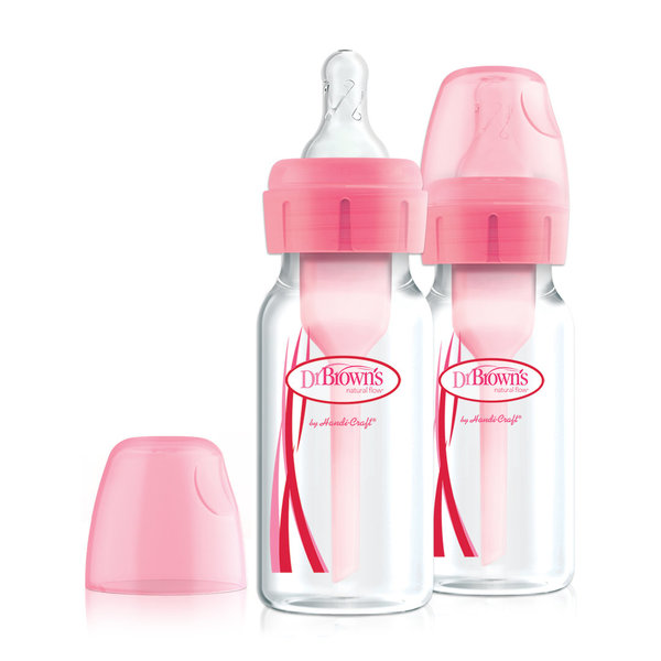 Dr. Brown's Standaardfles Duo-pack 120 ml Roze